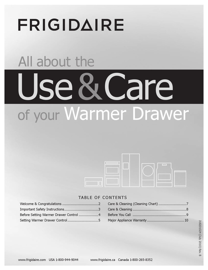 Frigidaire 318201024 User manual Frigidaire 318201024 User manual