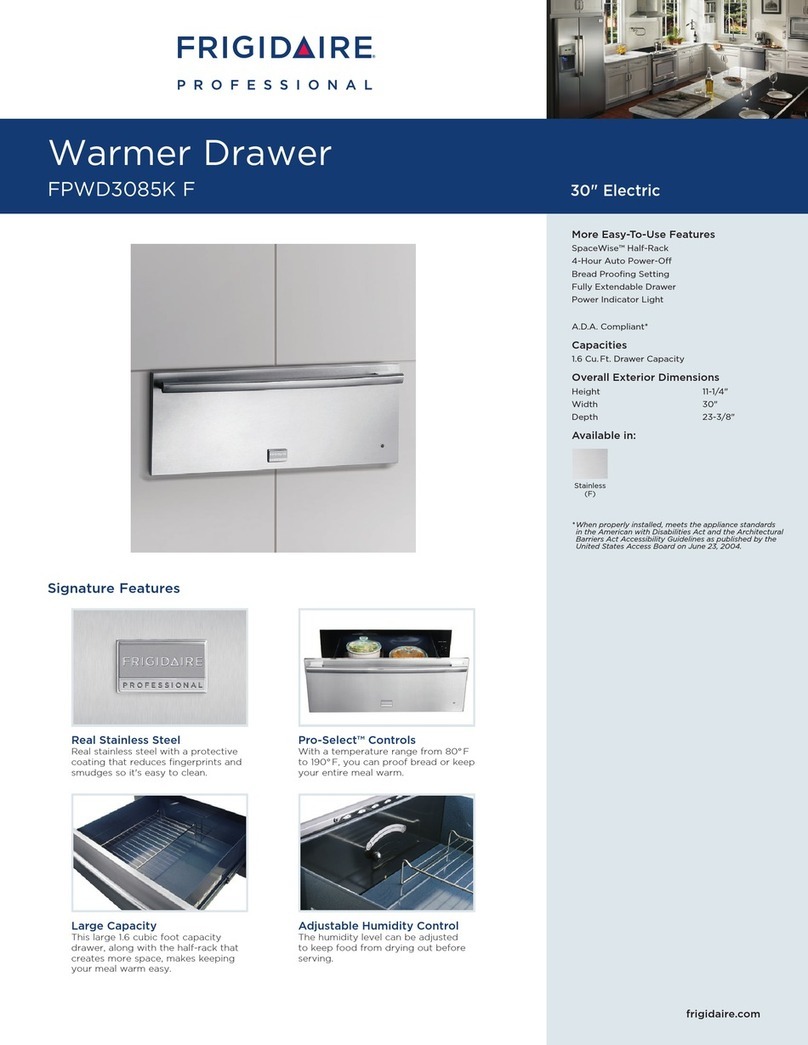Frigidaire FPWD3085K F User manual Frigidaire FPWD3085K F User manual