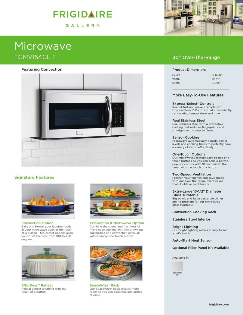 Frigidaire FGMV154CL F Operating and safety instructions