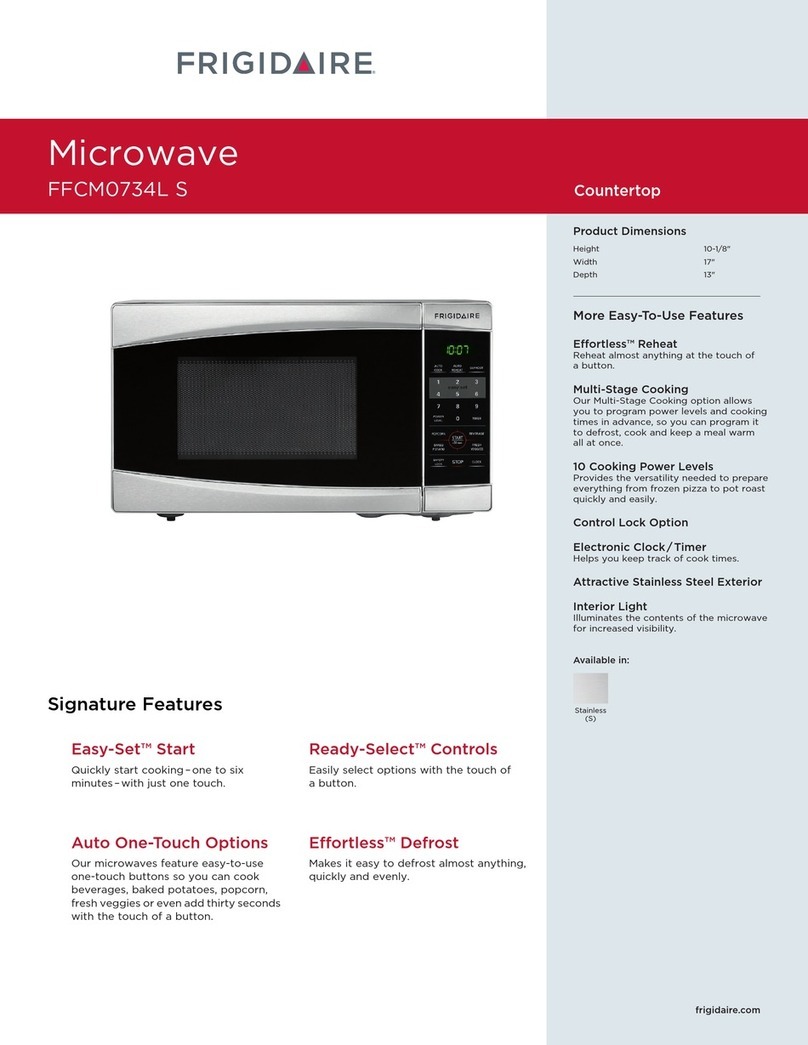 Frigidaire FFCM0734L S Features & dimensions