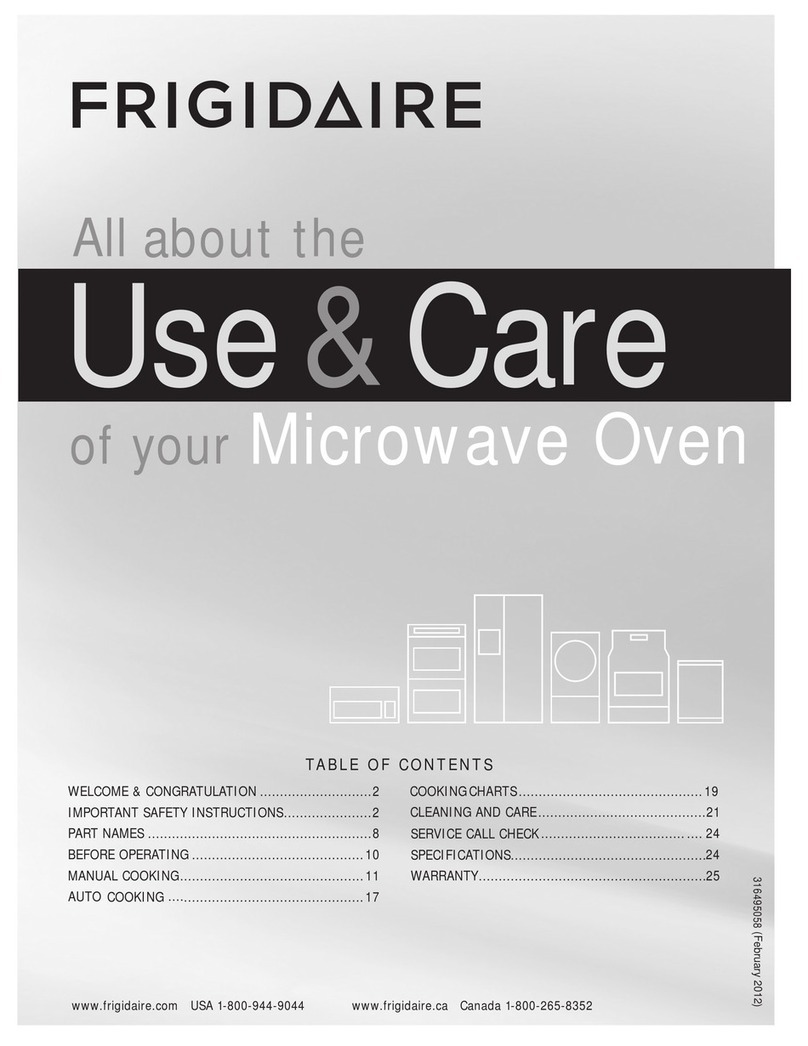 Frigidaire 316495058 User manual