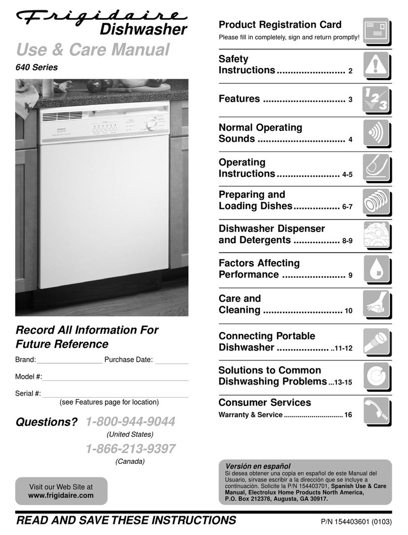Frigidaire 640 Series User manual Frigidaire 640 Series User manual