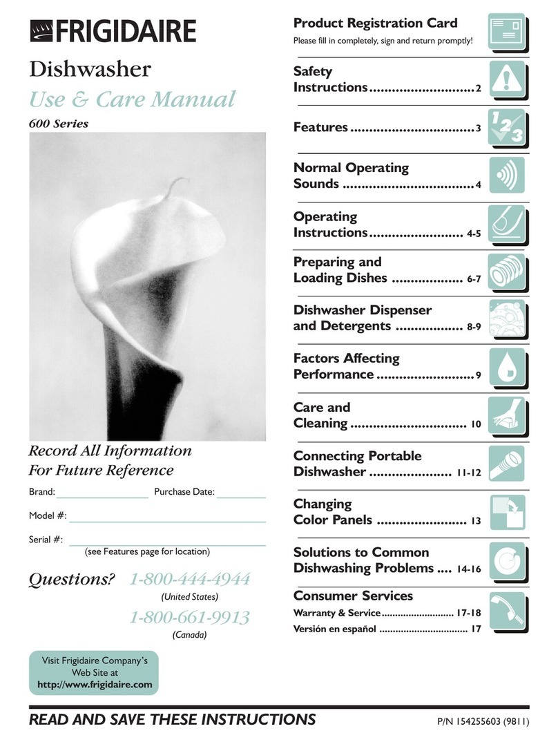 Frigidaire Gallery 600 Series User manual