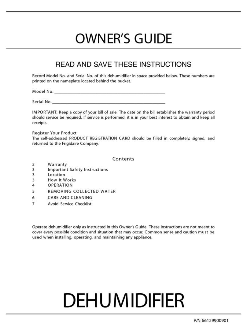 Frigidaire 66129900901 User manual