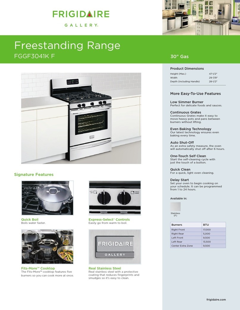 Frigidaire FGGF3041K User manual