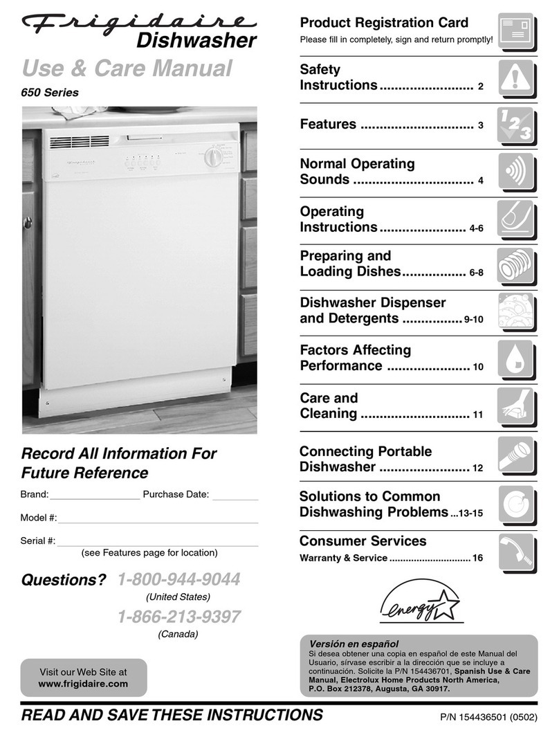 Frigidaire 650 Series User manual