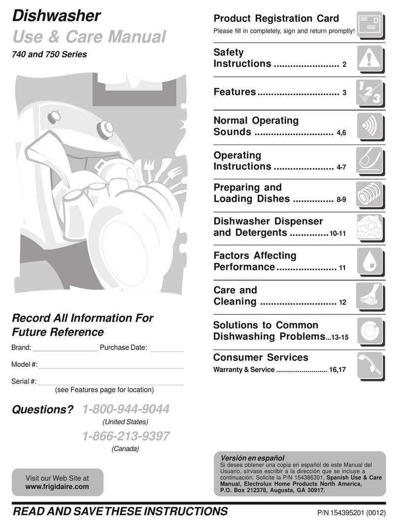 Frigidaire 740 Series User manual Frigidaire 740 Series User manual