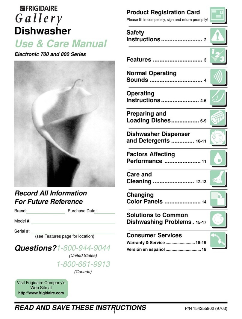 Frigidaire Gallery 700 Series User manual Frigidaire Gallery 700 Series User manual