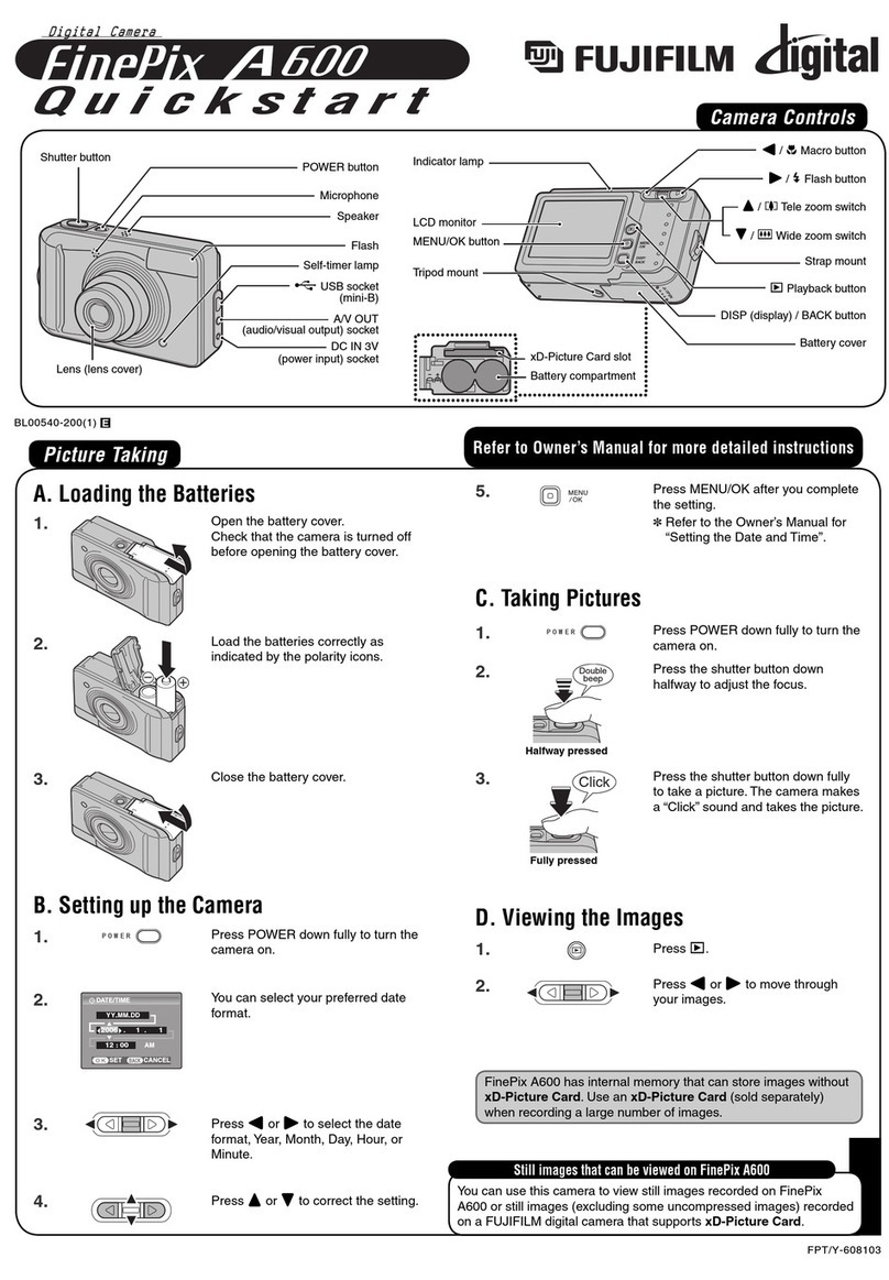 FujiFilm FinePix A600 quick start