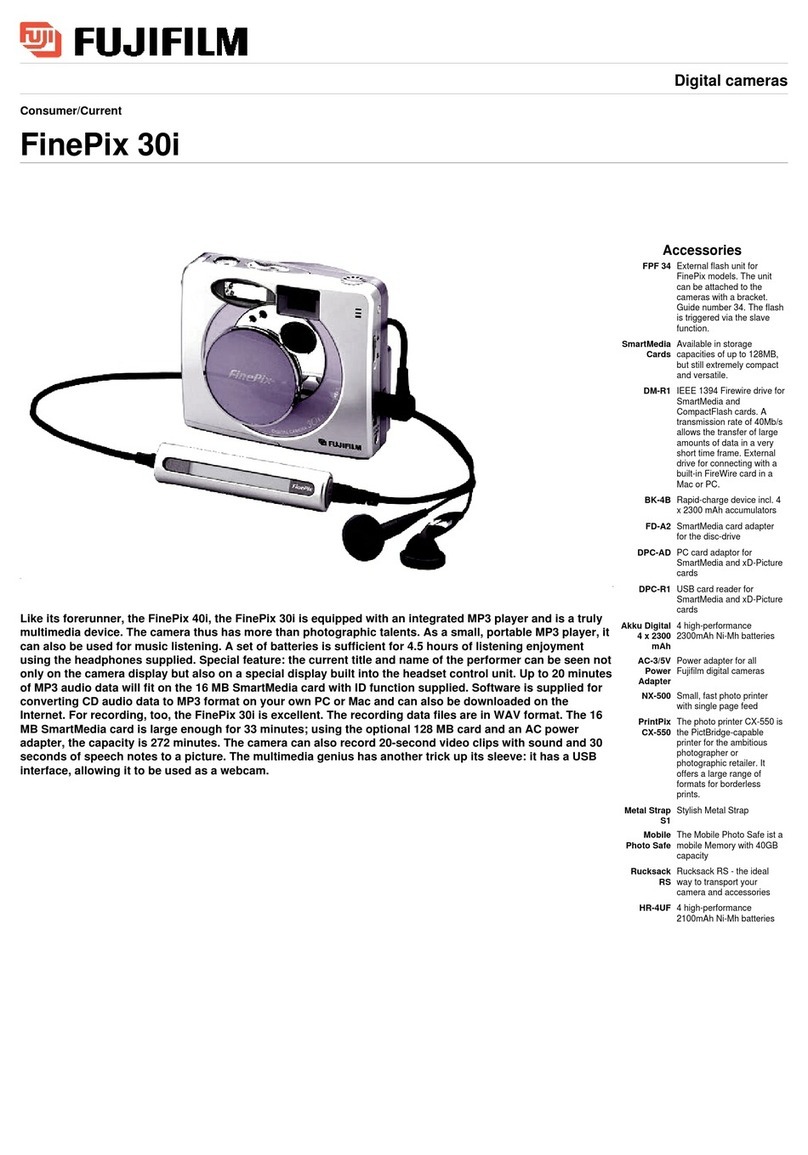 FujiFilm FinePix 30i Technical specifications