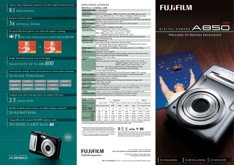 FujiFilm A850 User manual