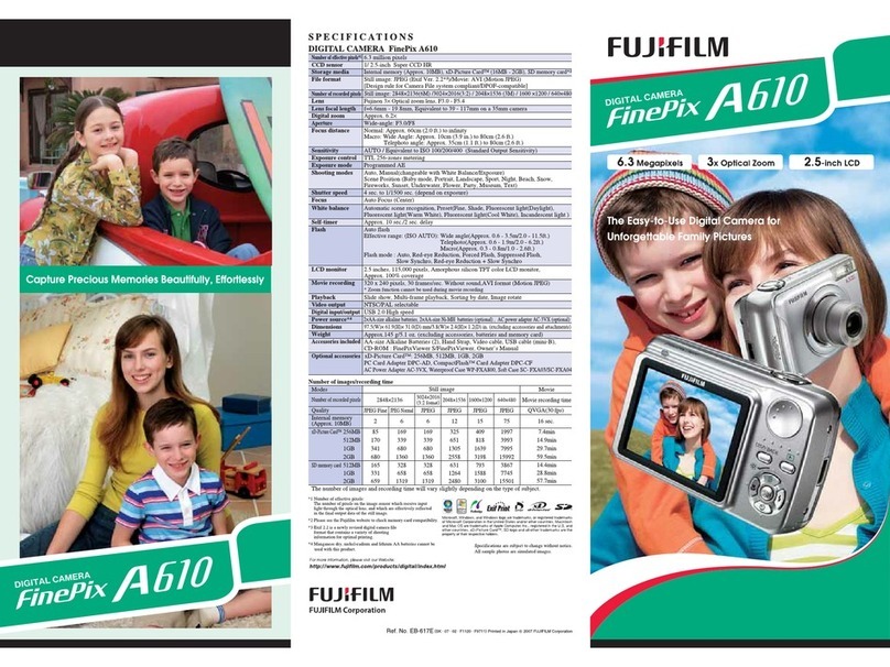 FujiFilm Finepix A610 User manual