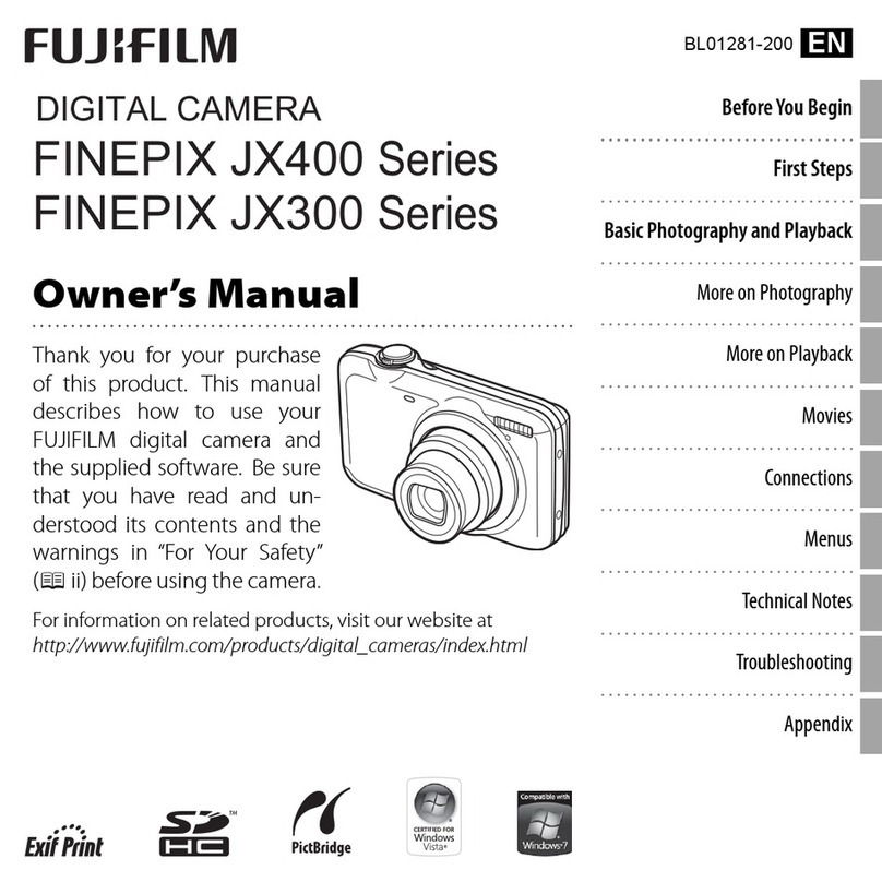 FujiFilm FinePix JX300 owner's manual