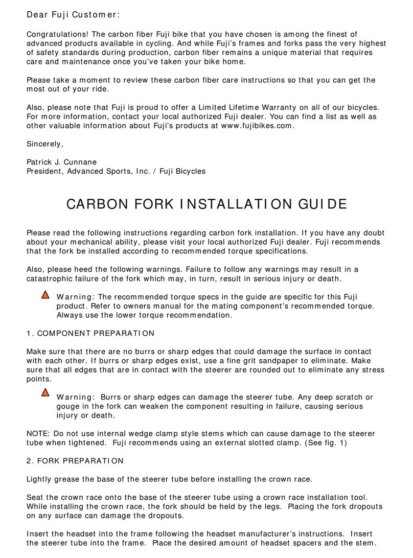 Fuji Bikes Carbon Team (Int'l) manual