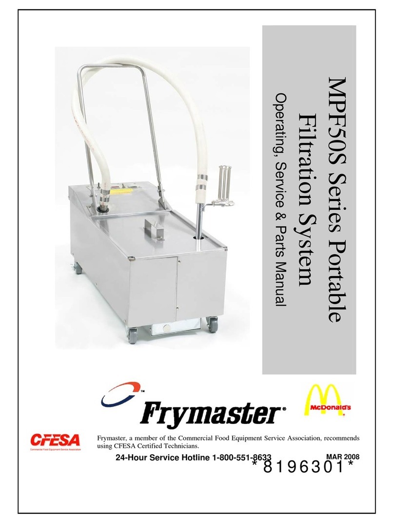Frymaster Portable Filtration System MPF50S Series OPERATING & SERVICE MANUAL