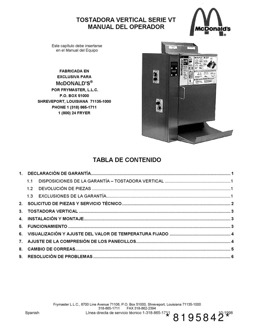 Frymaster VT Series User guide