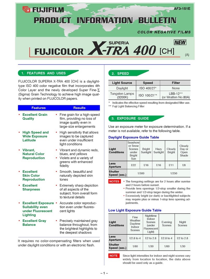 FujiFilm FUJICOLOR SUPERIA AF3-151E Product information bulletin