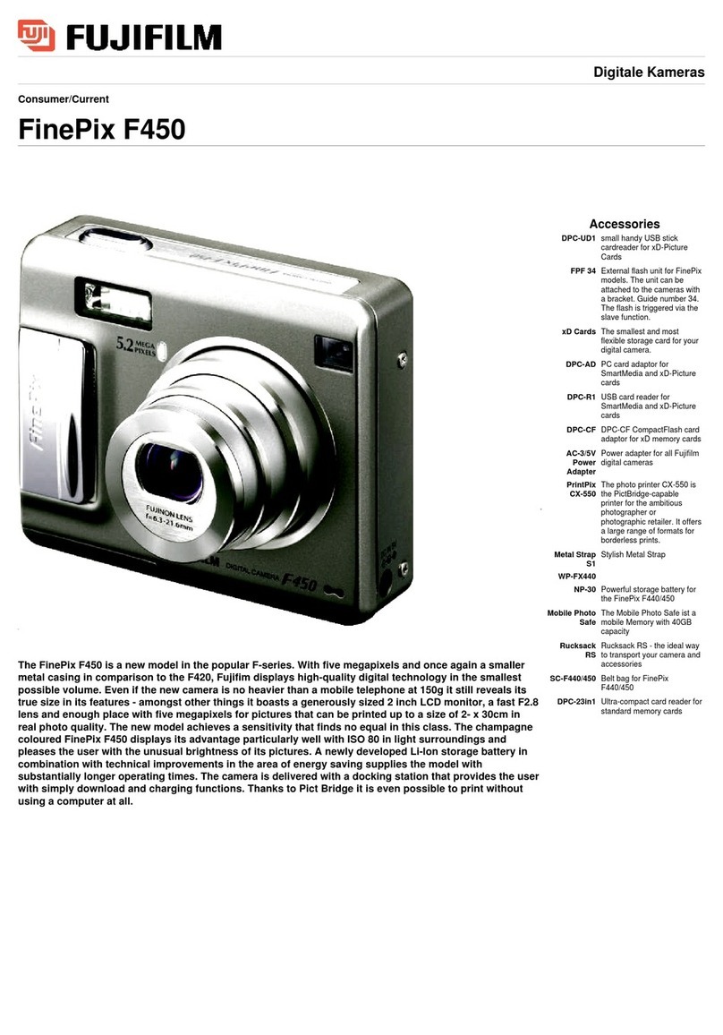 FujiFilm FinePix F450 Technical specifications