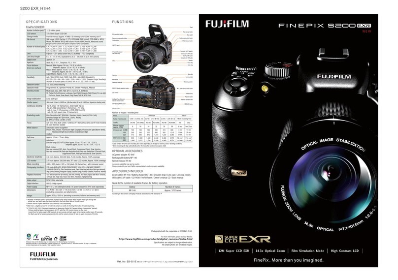 FujiFilm FinePix S200EXR brochure
