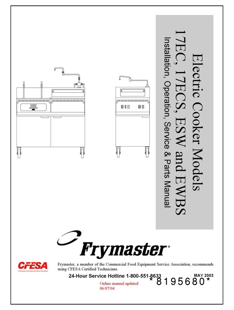 Frymaster 17EC Installation, operation & service parts manual