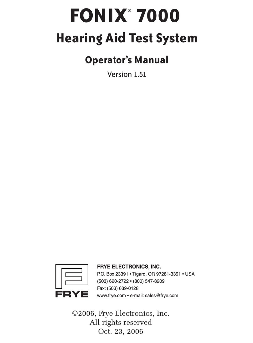 Frye FONIX 7000 Operator's manual