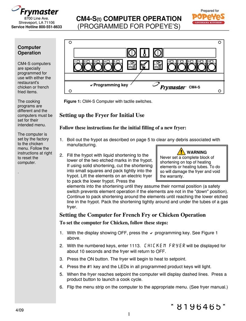 Frymaster CM4-S(T) User manual
