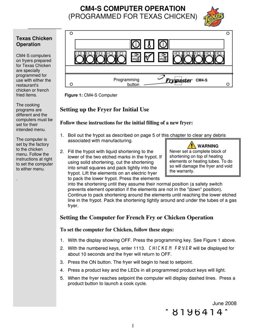 Frymaster CM4-S User manual
