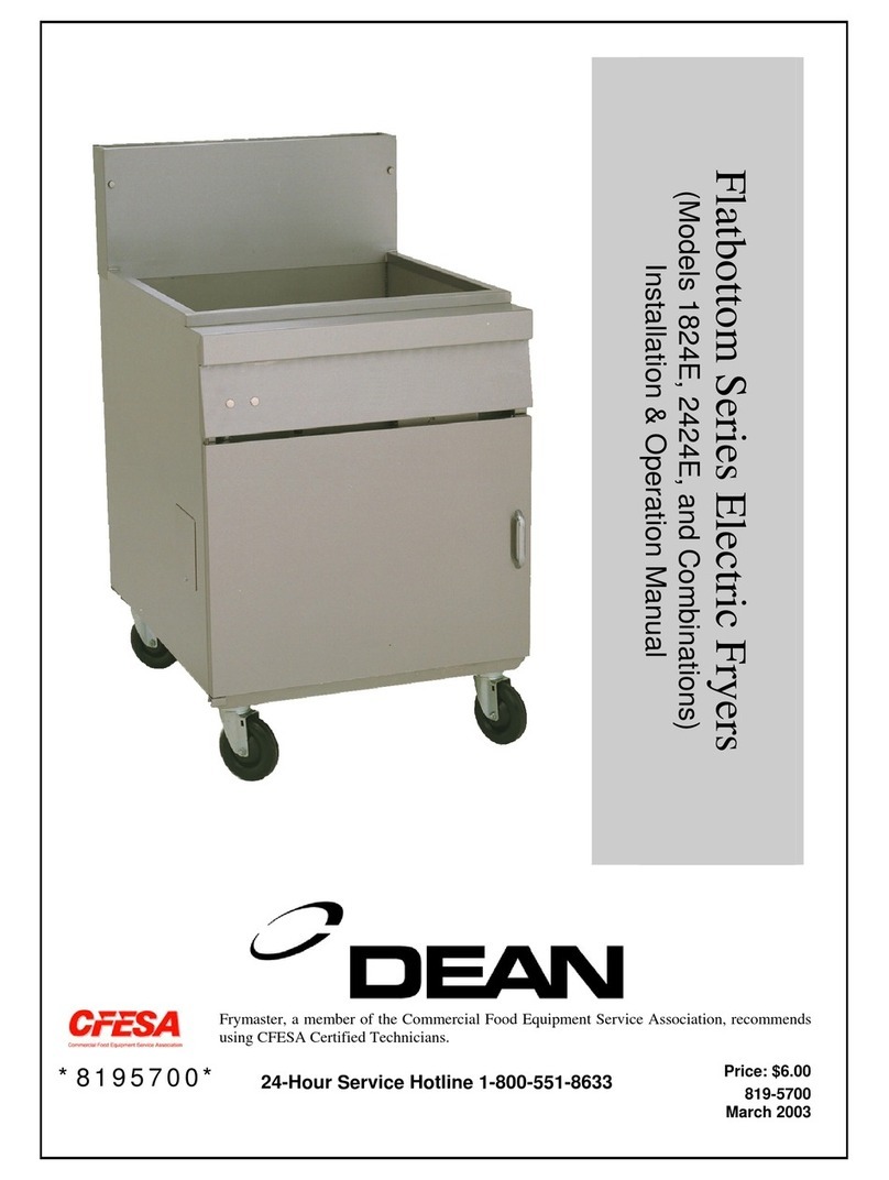 Frymaster 824E Installation & operation manual