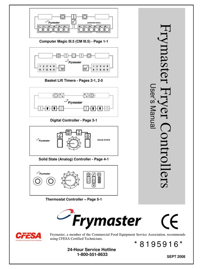 Frymaster 8195916 User manual