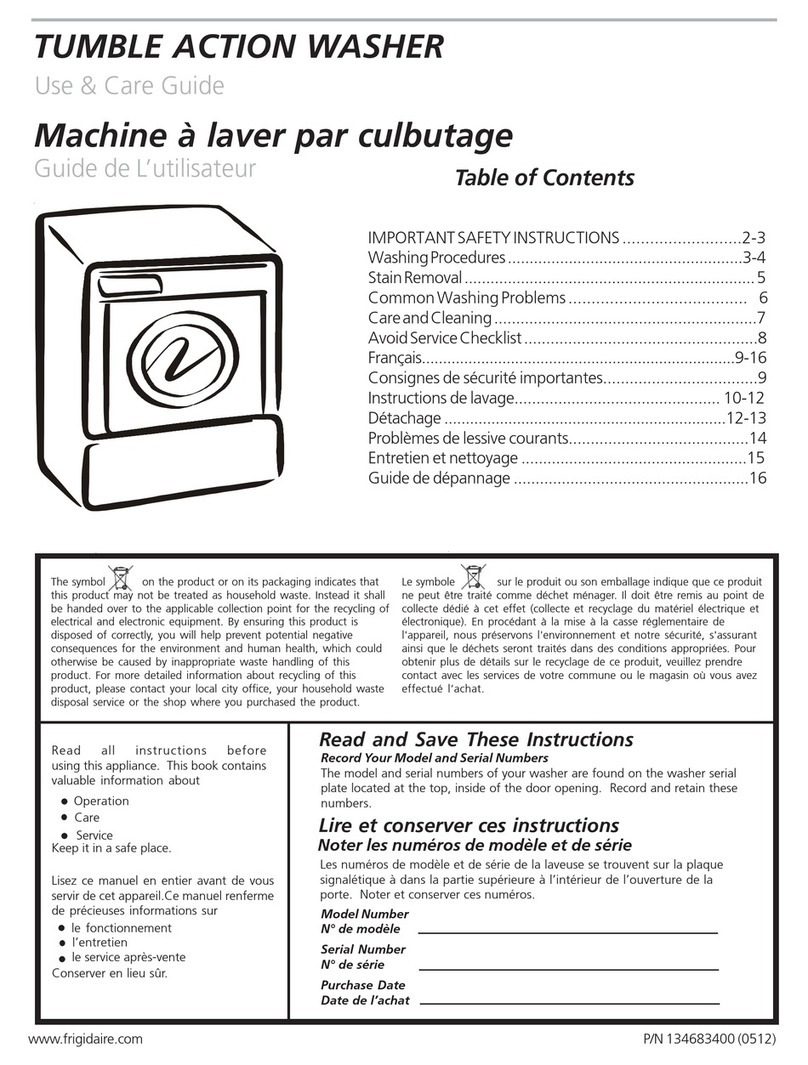 Frigidaire 134683400 User manual