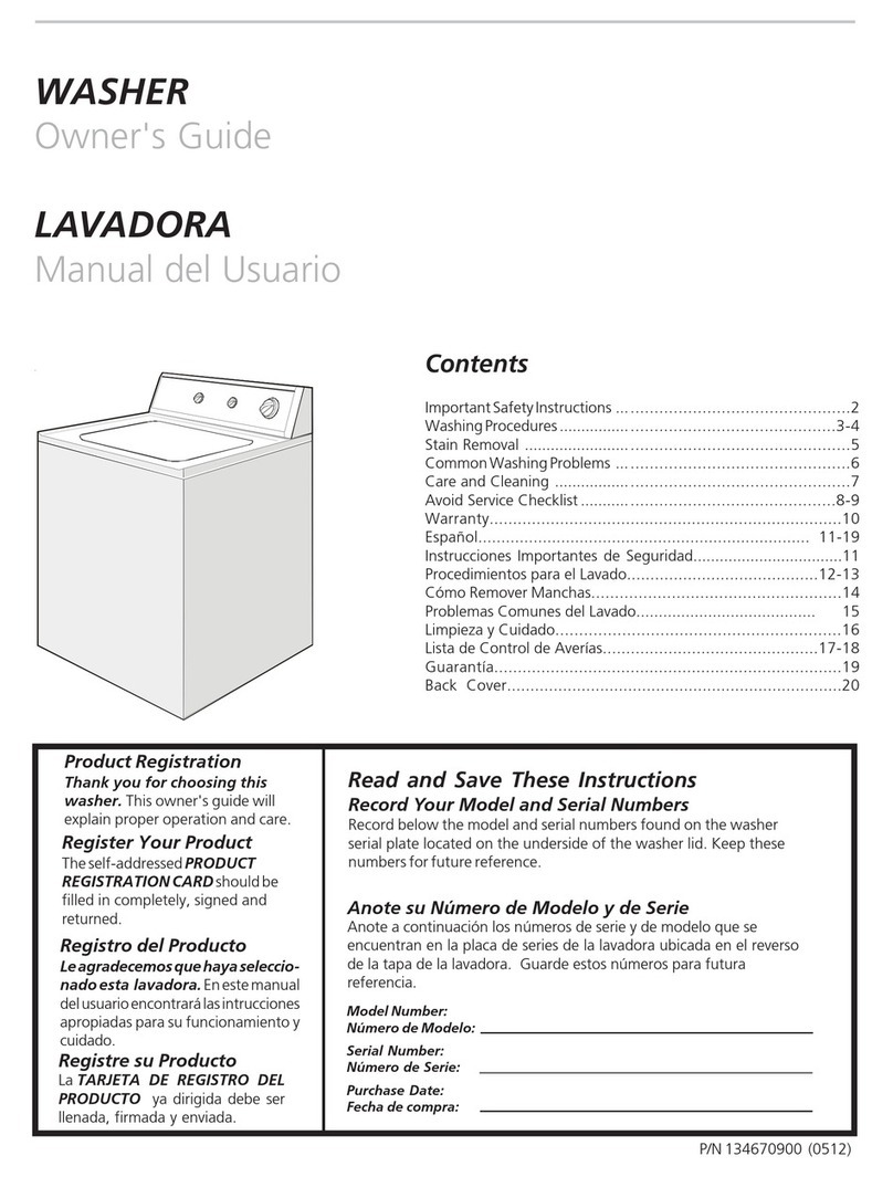 Frigidaire 134670900 User manual