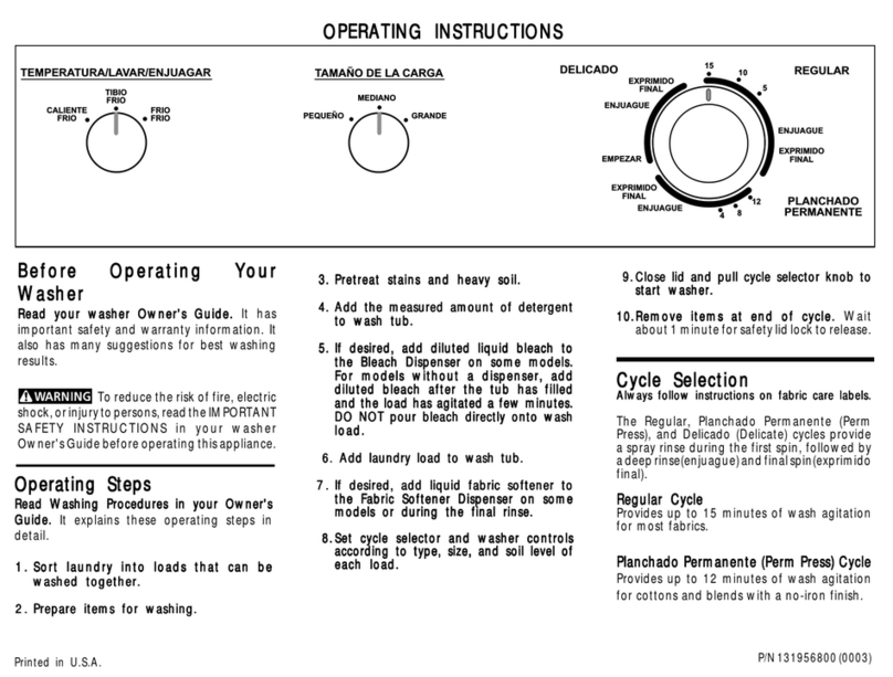 Frigidaire 131956800 (0003) User manual