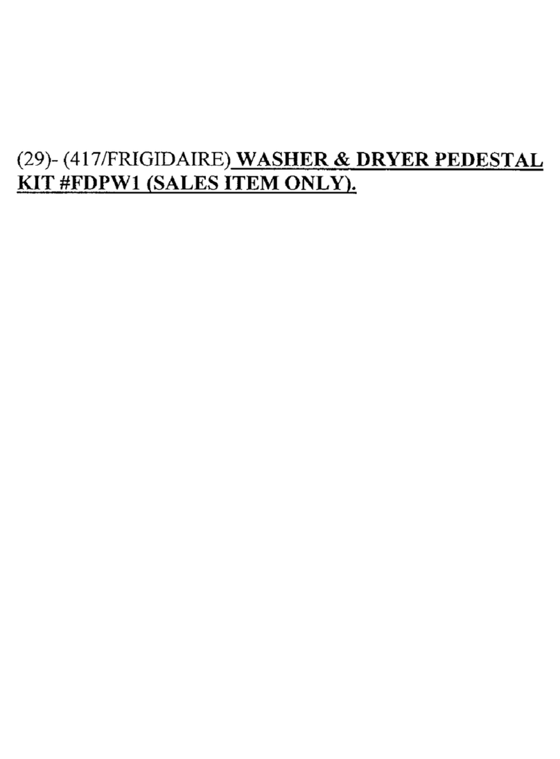 Frigidaire FDPW1 User manual
