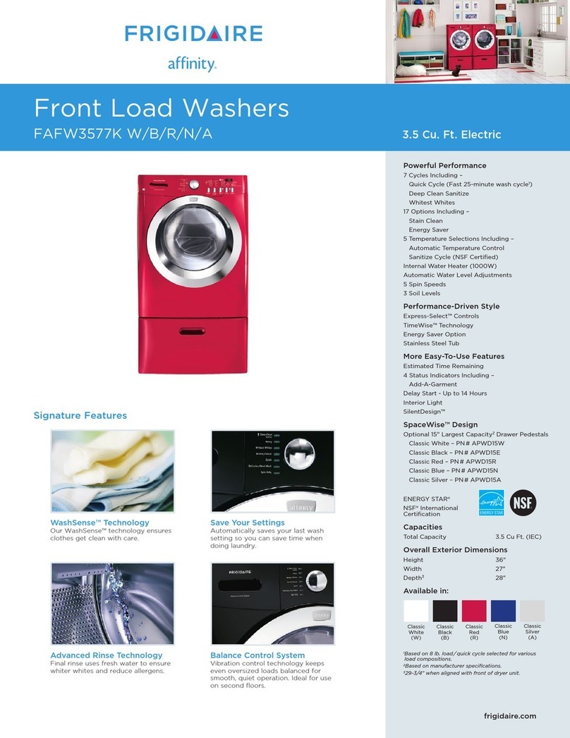 Frigidaire FAFW3577K W User manual
