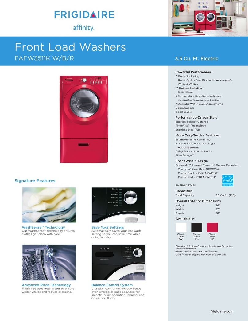 Frigidaire Affinity FAFW3511K B User manual