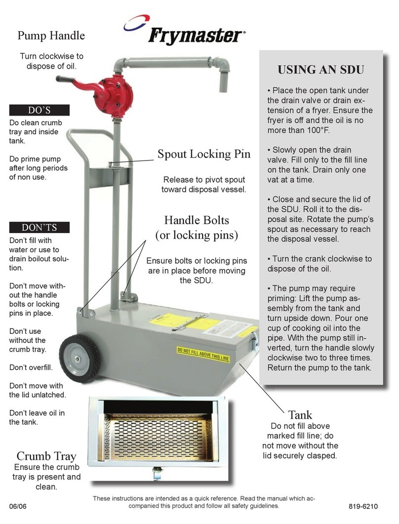 Frymaster SDU User manual