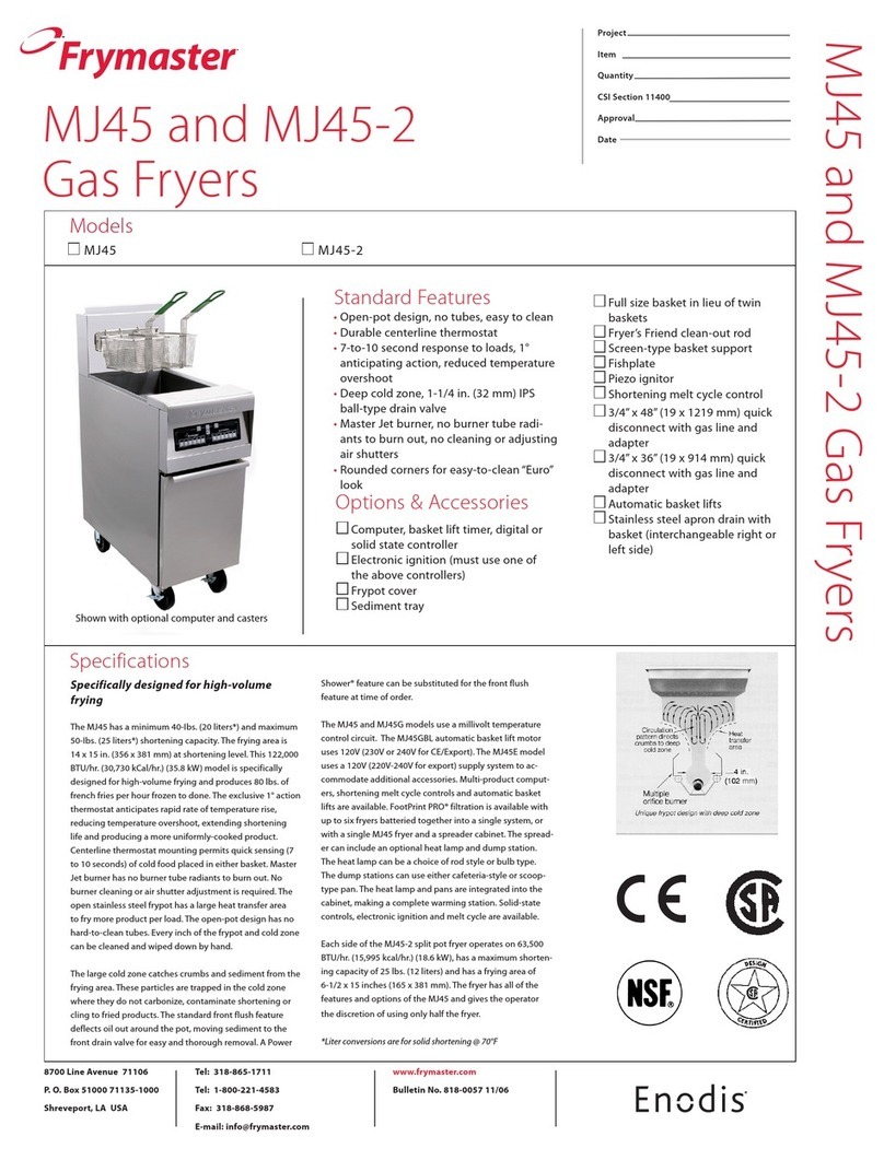 Frymaster MJ45 User manual