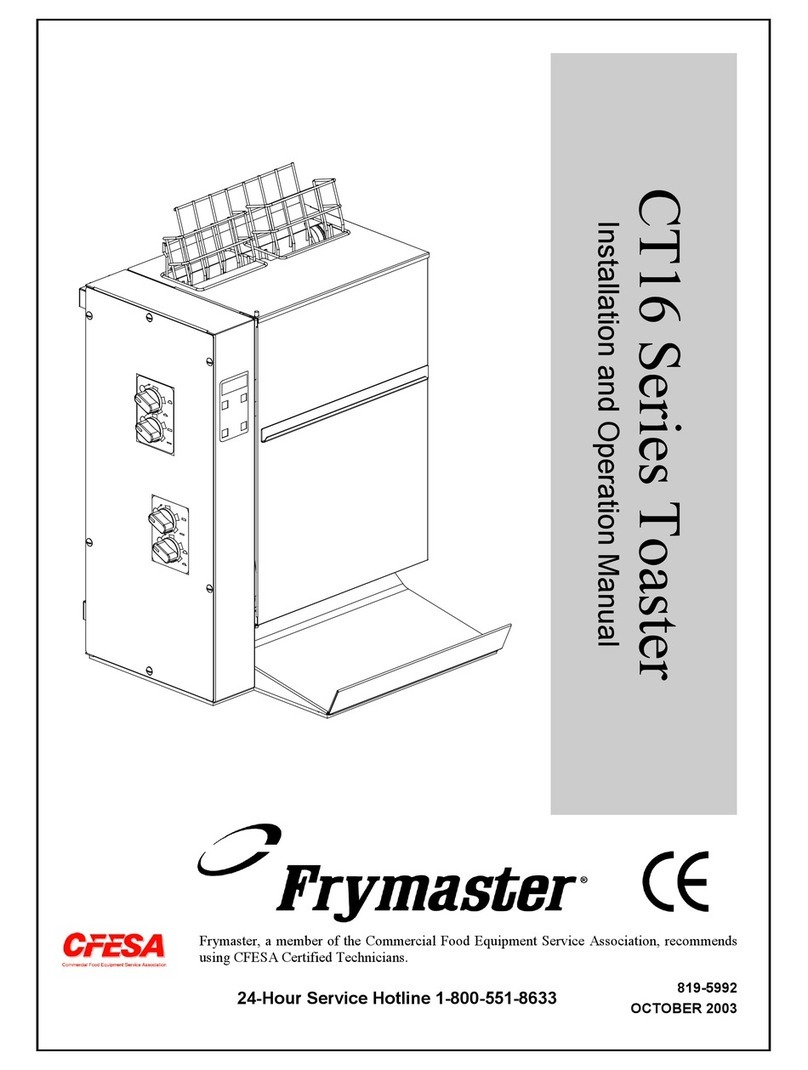 Frymaster CT16 Series Installation and operation manual
