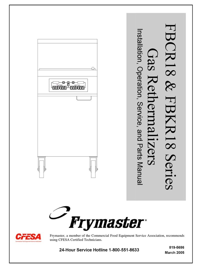 Frymaster Gas Rethermalizers FBKR18 Series Installation & operation manual