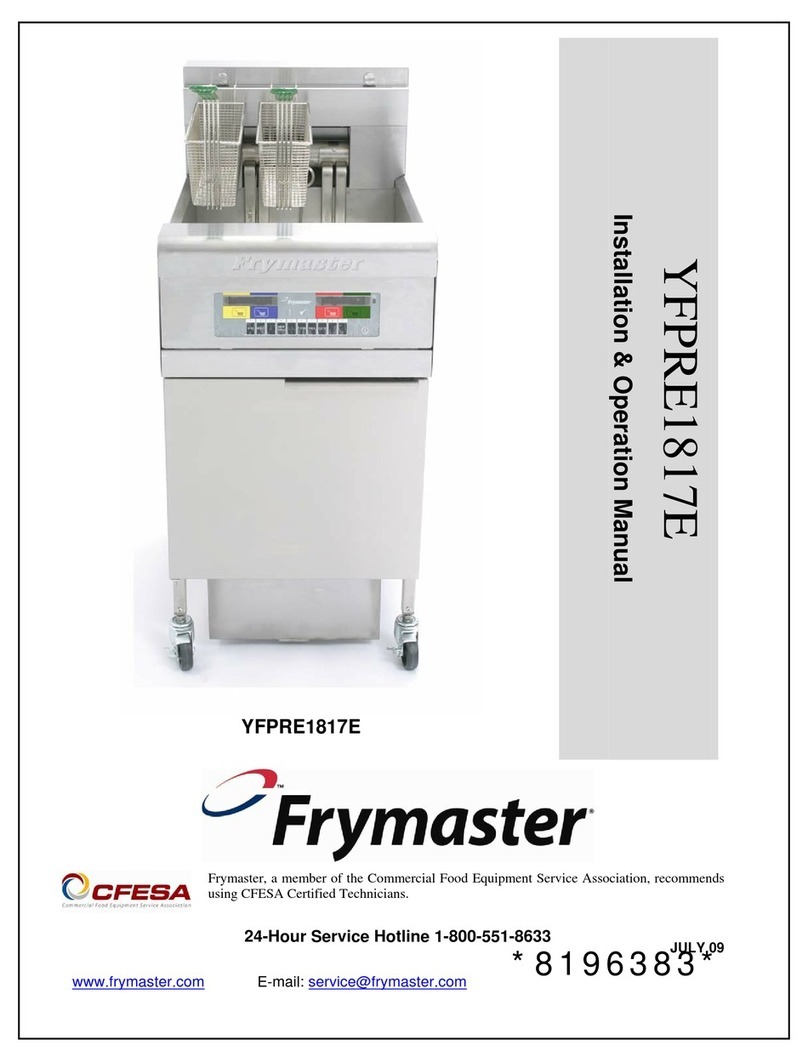 Frymaster YFPRE1817E Installation & operation manual