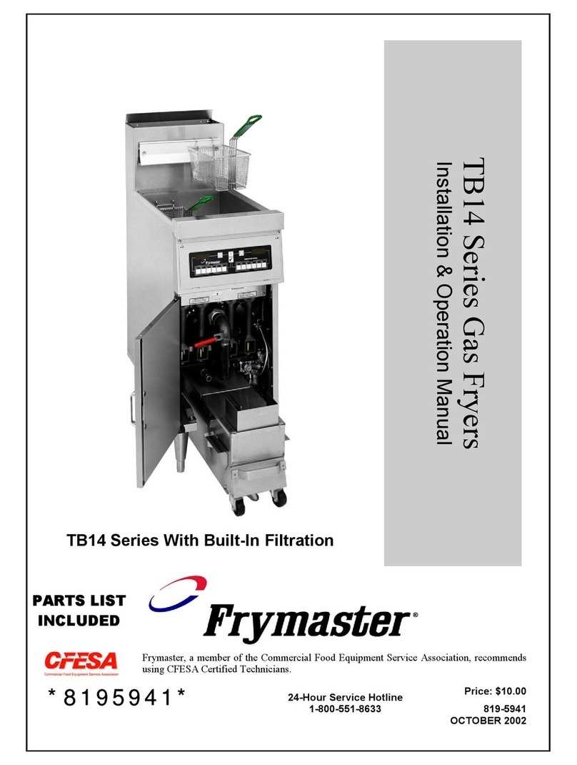 Frymaster TB14 Series Installation & operation manual