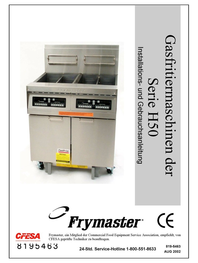 Frymaster Pro H50-Series Operation instructions