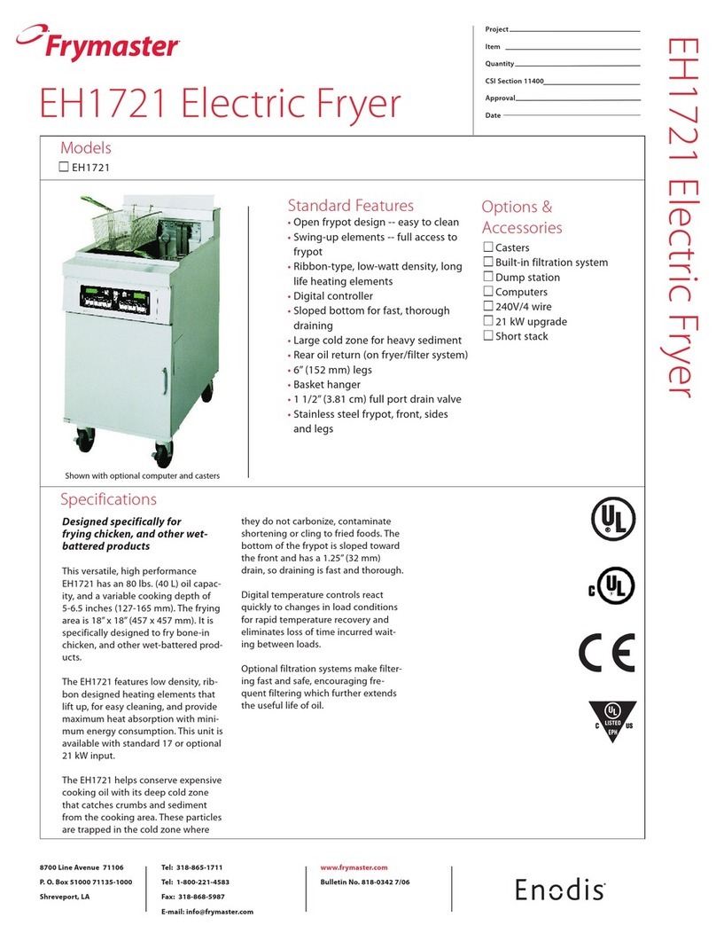 Frymaster EH1721 Series User manual