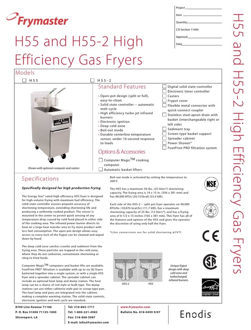 Frymaster DECATHLON H55 User manual