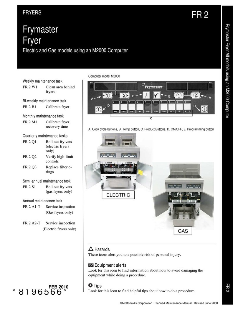 Frymaster FR2 User manual
