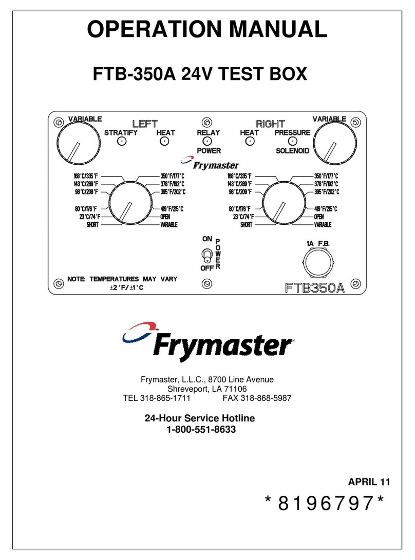 Frymaster FTB-350A Operation manual
