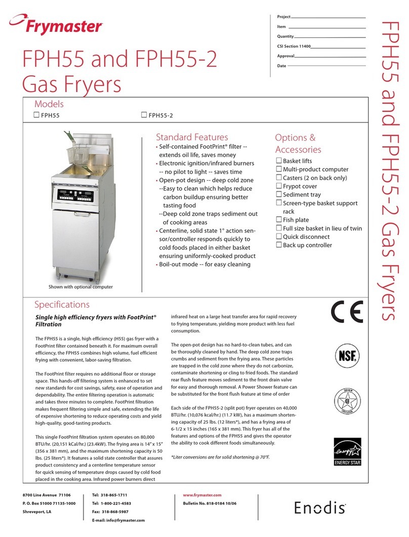 Frymaster FPH55 User manual