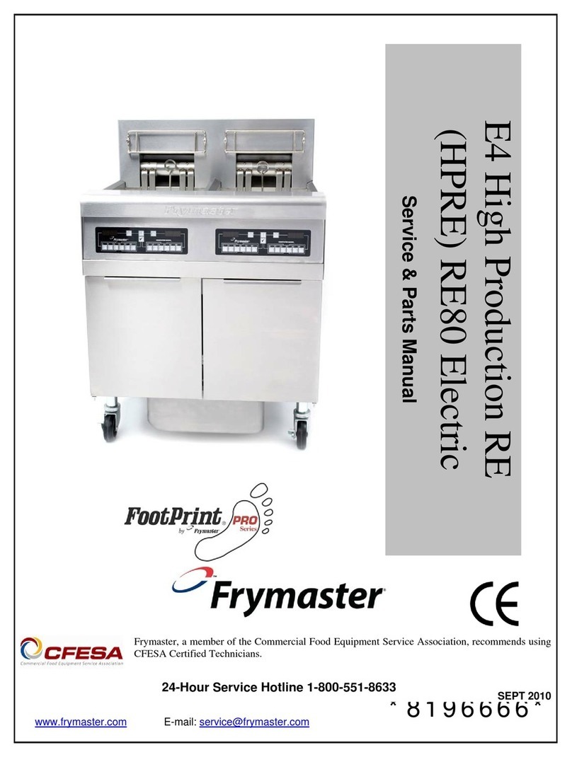 Frymaster FOOTPRINT RE80 Series Service & parts manual