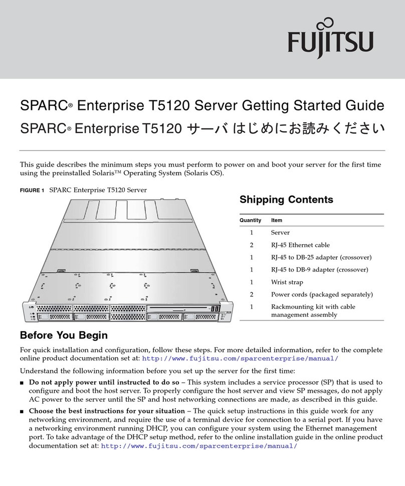 Fujitsu SPARC Enterprise T5120 User manual