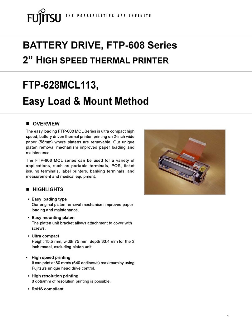 Fujitsu FTP-628MCL113 Specification sheet
